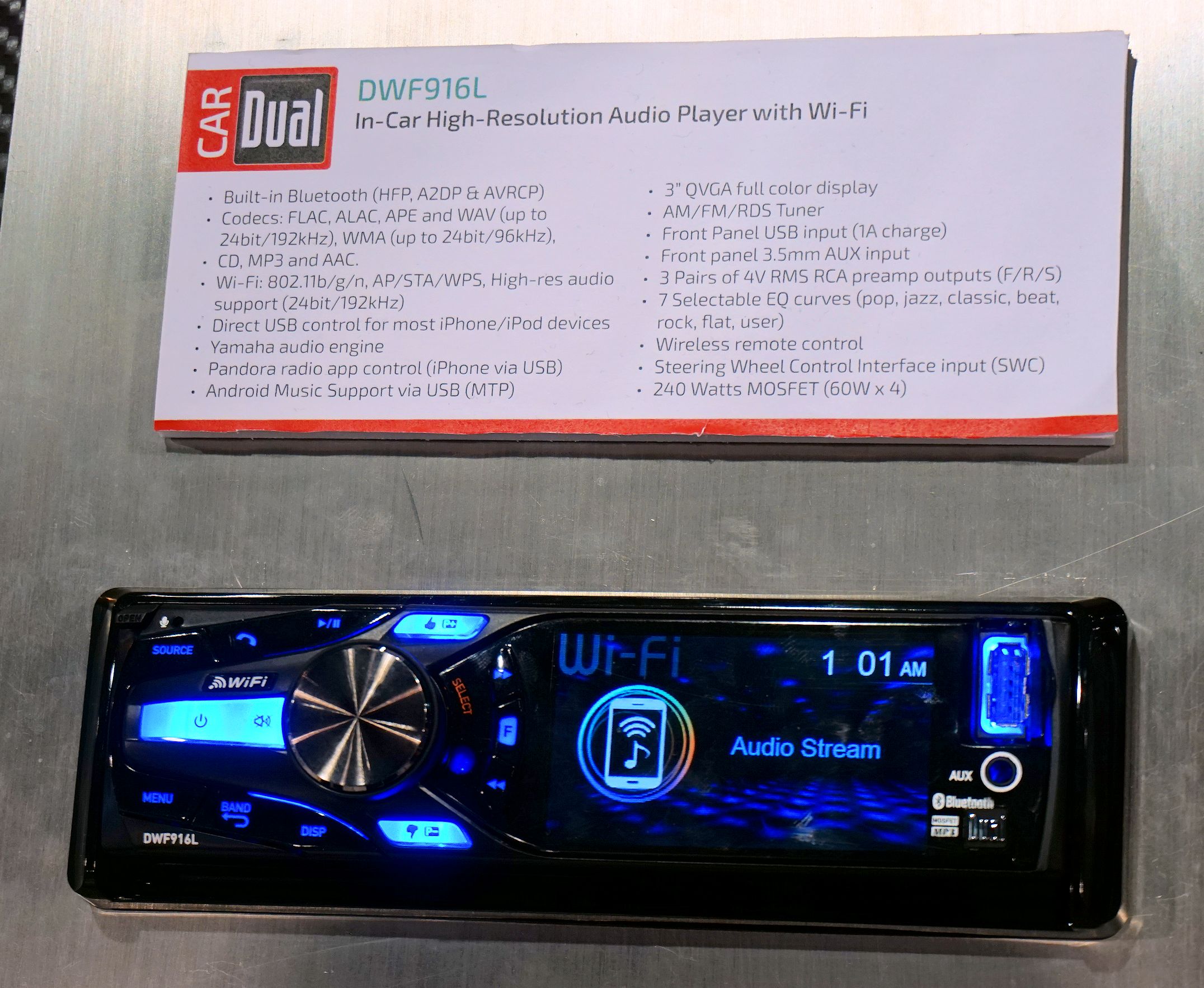 Dual receiver1 In car high resolution audio player