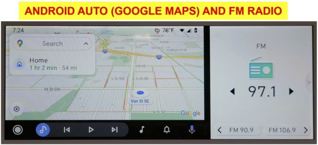 FM Radio & Google Maps - Android Auto