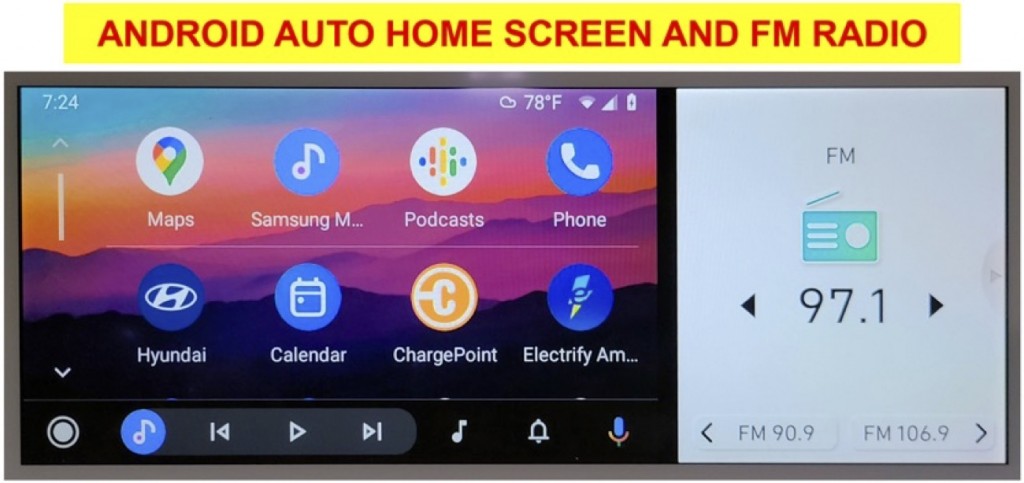 FM Radio and Home Screen - Android Auto