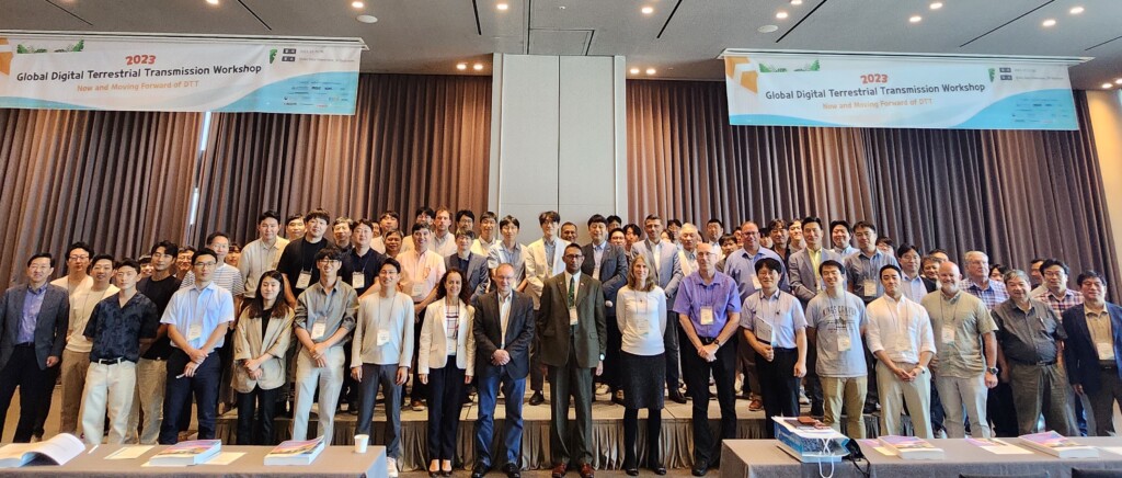 Participants of the Global Digital Terrestrial Transmission Workshop held July 19-21 in Busan, Korea.
